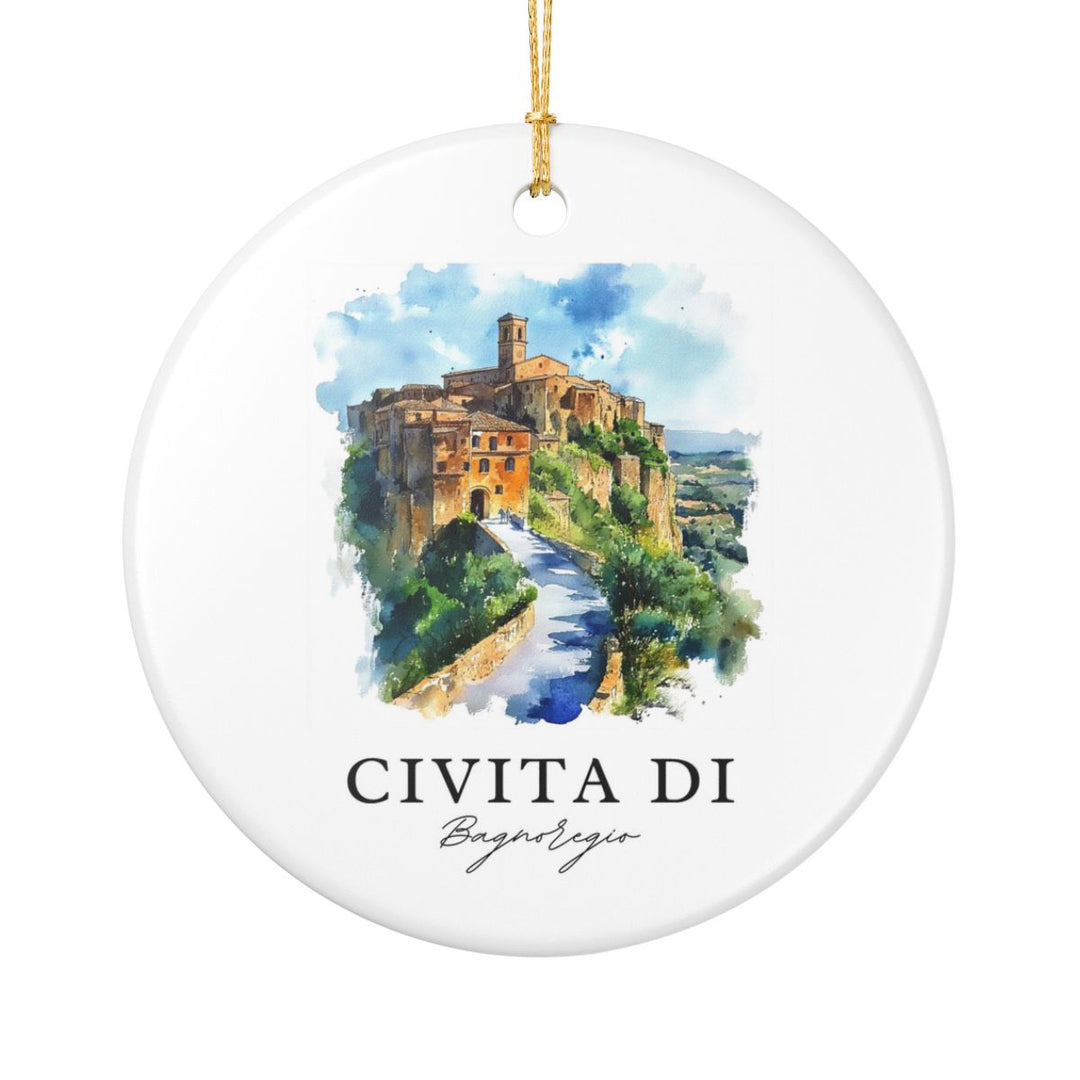 Civita Di Bagnoregio Ornament: Unique Civita Di Bagnoregio Souvenir, Civita Di Bagnoregio Xmas Decor, and Authentic Civita Di Bagnoregio Gift