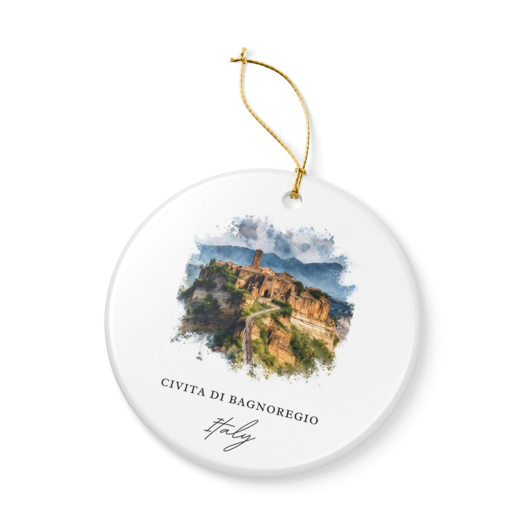 Civita Di Bagnoregio Ornament: Unique Civita Di Bagnoregio Souvenir, Civita Di Bagnoregio Xmas Decor, and Authentic Civita Di Bagnoregio Gift