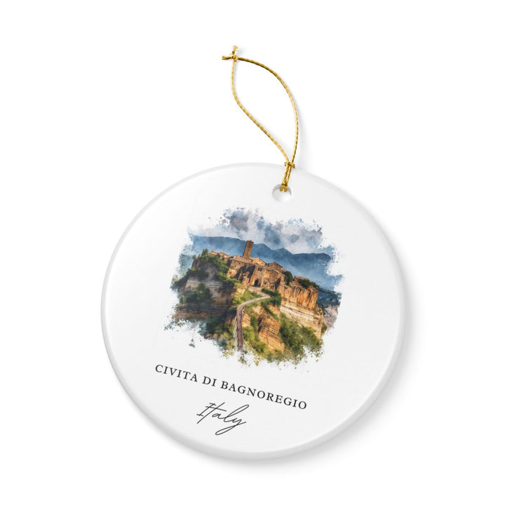 Civita Di Bagnoregio Ornament: Unique Civita Di Bagnoregio Souvenir, Civita Di Bagnoregio Xmas Decor, and Authentic Civita Di Bagnoregio Gift