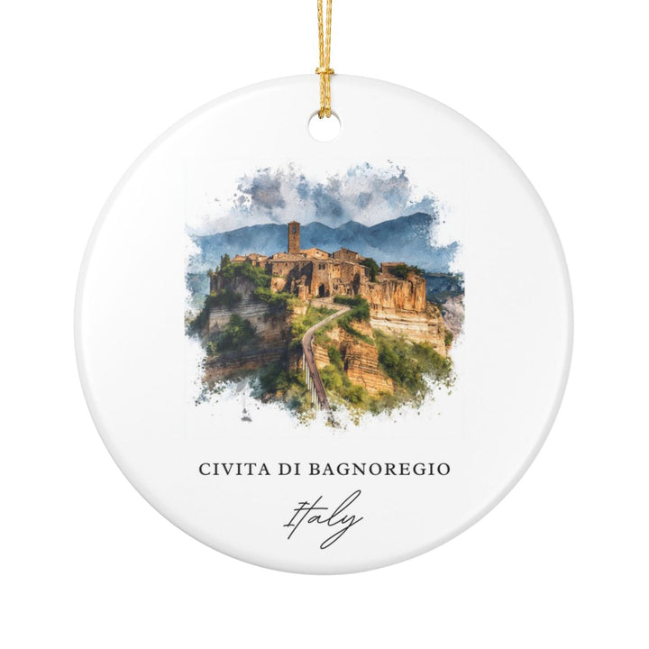 Civita Di Bagnoregio Ornament: Unique Civita Di Bagnoregio Souvenir, Civita Di Bagnoregio Xmas Decor, and Authentic Civita Di Bagnoregio Gift