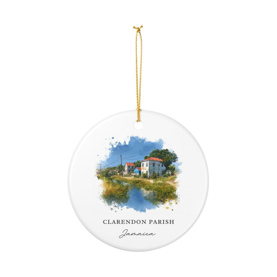 Clarendon Parish Jamaica Ornament: Unique Clarendon Parish Souvenir, Clarendon Parish Jamaica Xmas Decor, and Authentic Clarendon Parish Gift