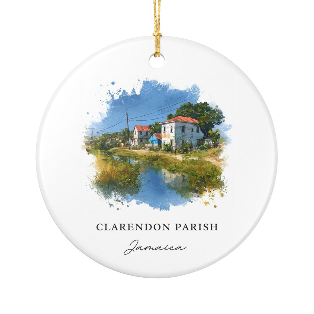 Clarendon Parish Jamaica Ornament: Unique Clarendon Parish Souvenir, Clarendon Parish Jamaica Xmas Decor, and Authentic Clarendon Parish Gift
