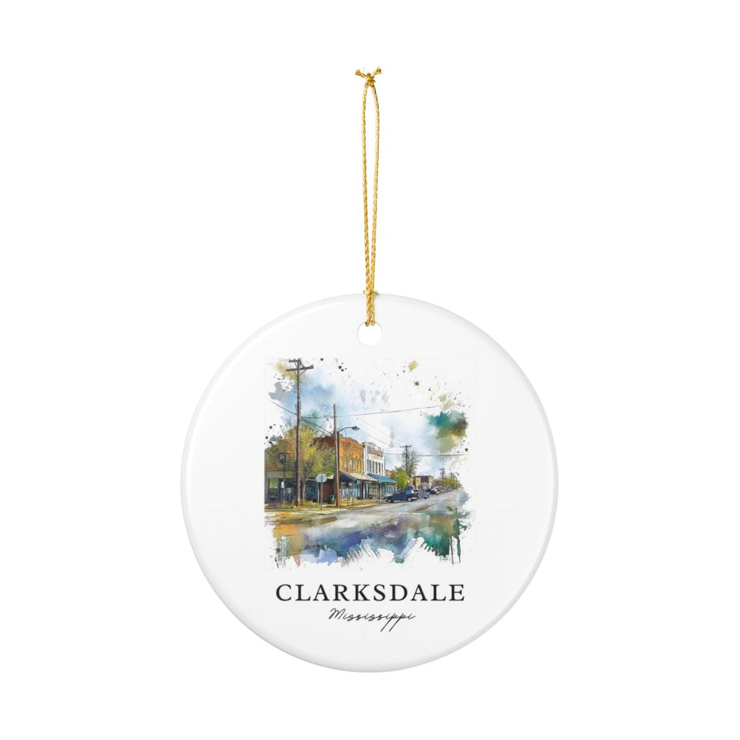 Clarksdale Mississippi Ornament: Unique Clarksdale Souvenir, Clarksdale Mississippi Xmas Decor, and Authentic Clarksdale Gift