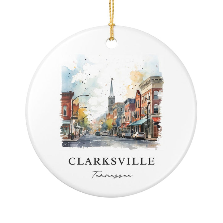 Clarksville Tennessee Ornament: Unique Clarksville Souvenir, Clarksville Tennessee Xmas Decor, and Authentic Clarksville Gift