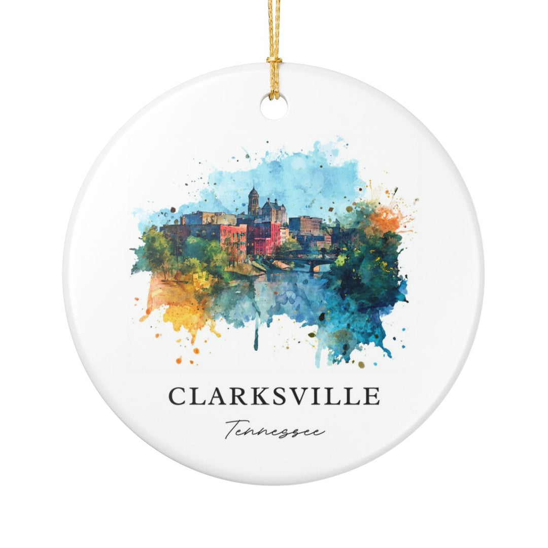 Clarksville Tennessee Ornament: Unique Clarksville Souvenir, Clarksville Tennessee Xmas Decor, and Authentic Clarksville Gift