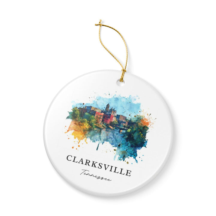 Clarksville Tennessee Ornament: Unique Clarksville Souvenir, Clarksville Tennessee Xmas Decor, and Authentic Clarksville Gift