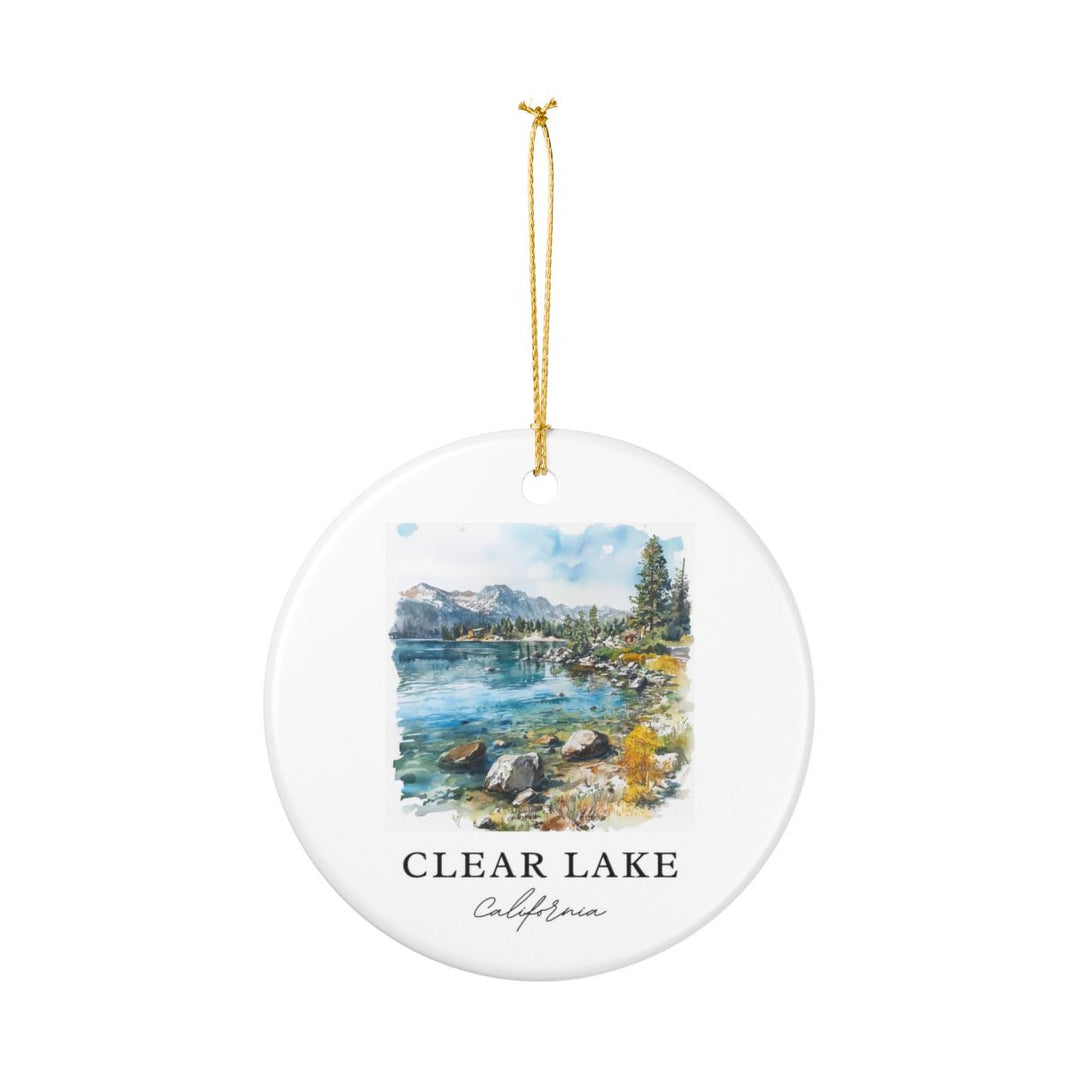 Clear Lake California USA Ornament: Unique Clear Lake Souvenir, Clear Lake California Xmas Decor, and Authentic Clear Lake Gift