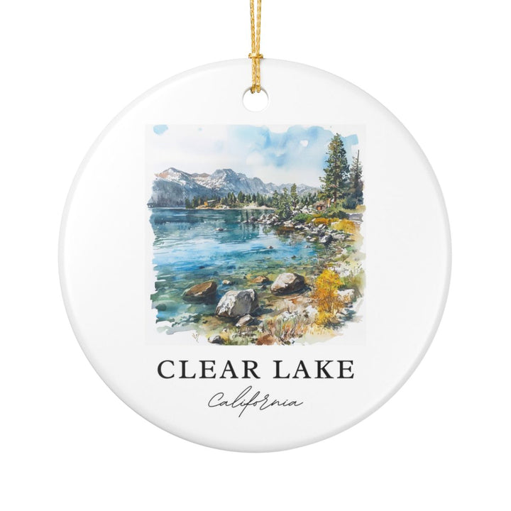 Clear Lake California USA Ornament: Unique Clear Lake Souvenir, Clear Lake California Xmas Decor, and Authentic Clear Lake Gift