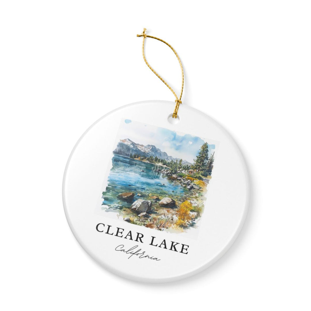 Clear Lake California USA Ornament: Unique Clear Lake Souvenir, Clear Lake California Xmas Decor, and Authentic Clear Lake Gift