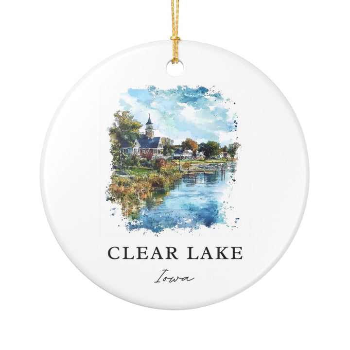 Clear Lake Iowa Ornament | Christmas Travel Souvenir Gift