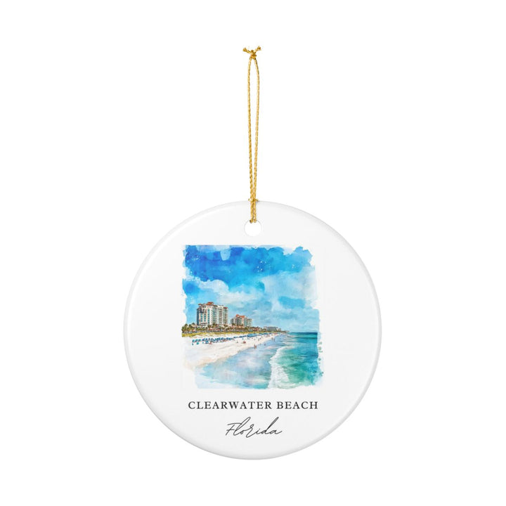 Clearwater Beach Florida USA Ornament: Unique Clearwater Beach Souvenir, Clearwater Beach Florida Xmas Decor, and Authentic Clearwater Beach Gift