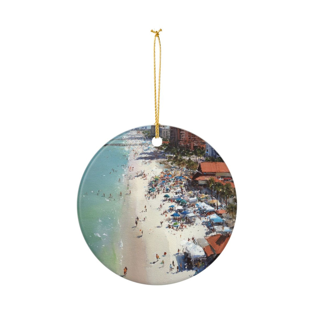 Clearwater Beach Florida USA Ornament: Unique Clearwater Beach Souvenir, Clearwater Beach Florida Xmas Decor, and Authentic Clearwater Beach Gift
