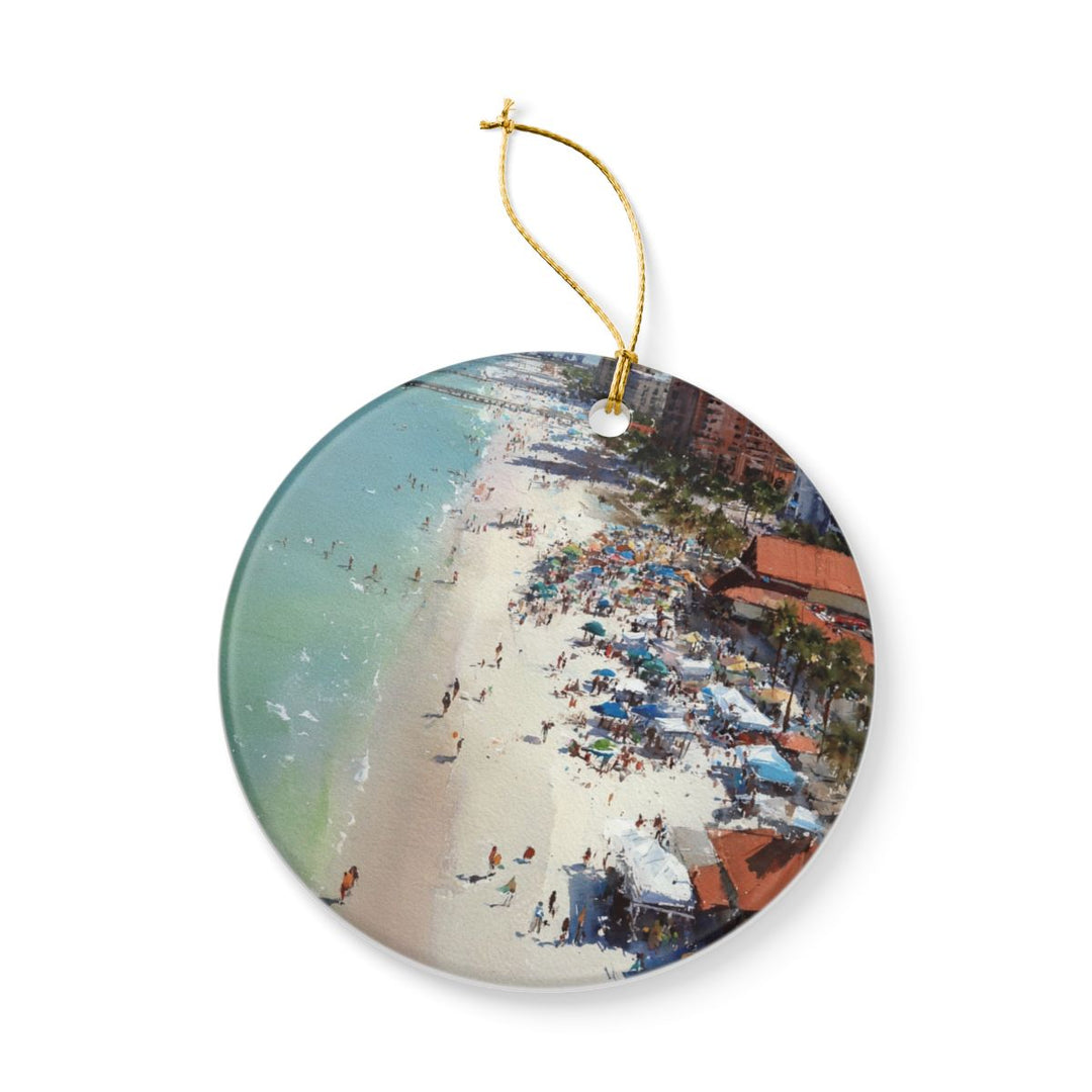 Clearwater Beach Florida USA Ornament: Unique Clearwater Beach Souvenir, Clearwater Beach Florida Xmas Decor, and Authentic Clearwater Beach Gift