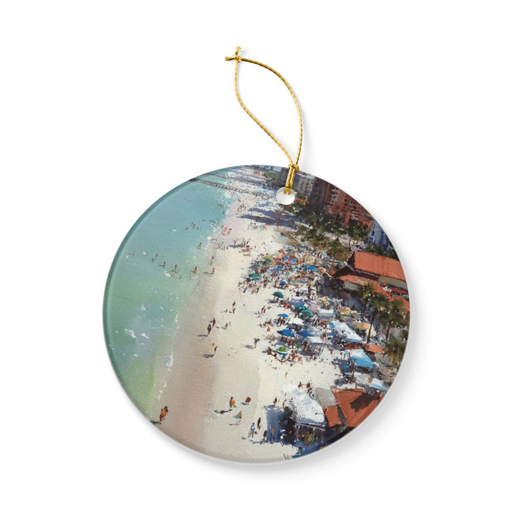 Clearwater Beach Florida USA Ornament: Unique Clearwater Beach Souvenir, Clearwater Beach Florida Xmas Decor, and Authentic Clearwater Beach Gift