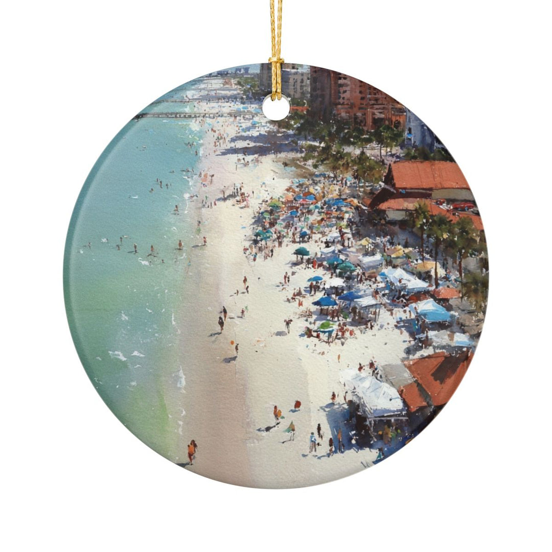 Clearwater Beach Florida USA Ornament: Unique Clearwater Beach Souvenir, Clearwater Beach Florida Xmas Decor, and Authentic Clearwater Beach Gift