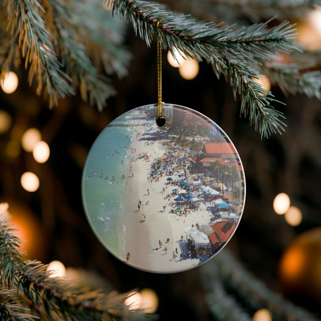 Clearwater Beach Florida USA Ornament: Unique Clearwater Beach Souvenir, Clearwater Beach Florida Xmas Decor, and Authentic Clearwater Beach Gift