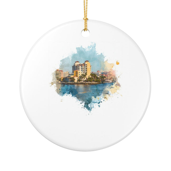 Clearwater Florida Ornament: Unique Clearwater Souvenir, Clearwater Florida Xmas Decor, and Authentic Clearwater Gift