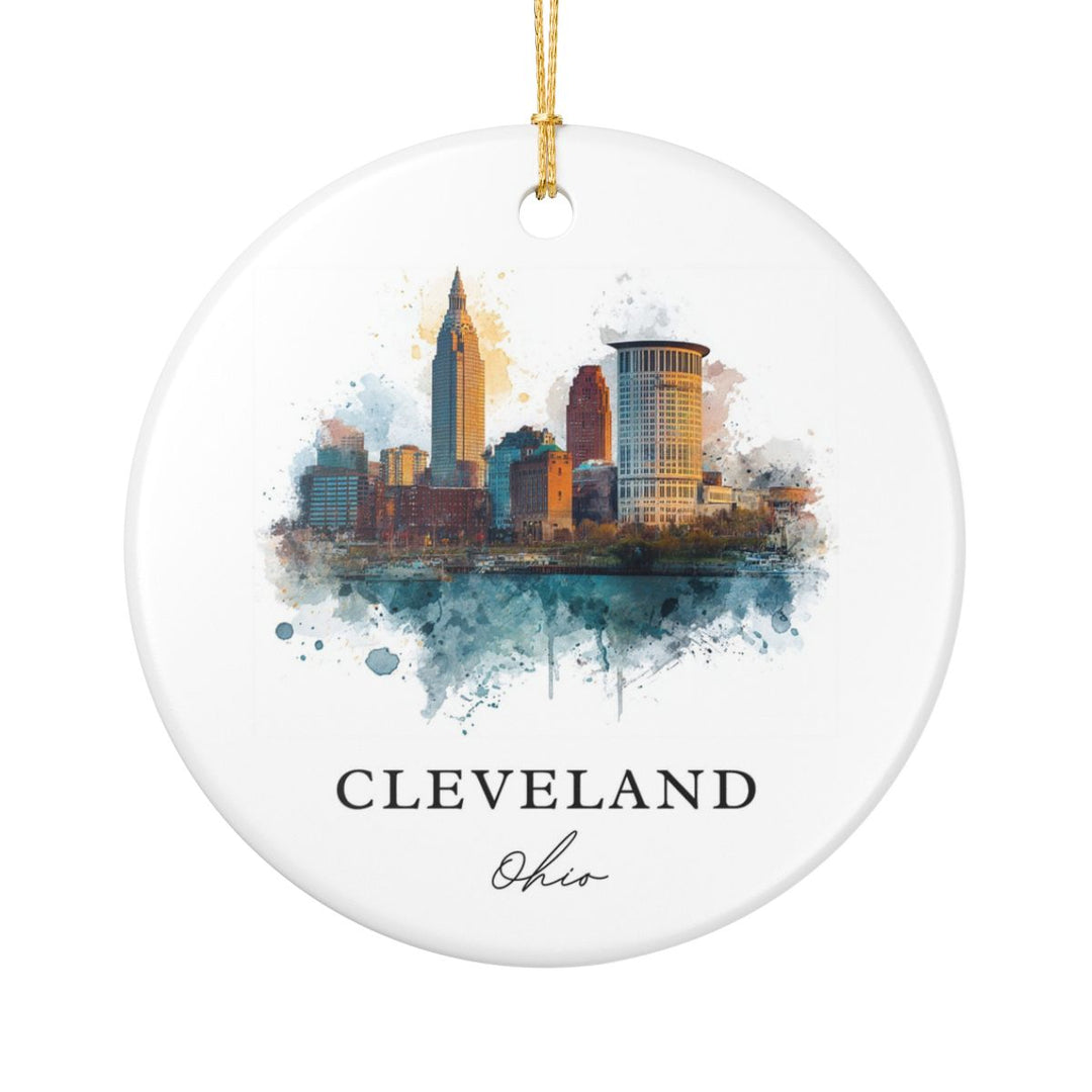Cleveland Ohio Ornament: Unique Cleveland Souvenir, Cleveland Ohio Xmas Decor, and Authentic Cleveland Gift