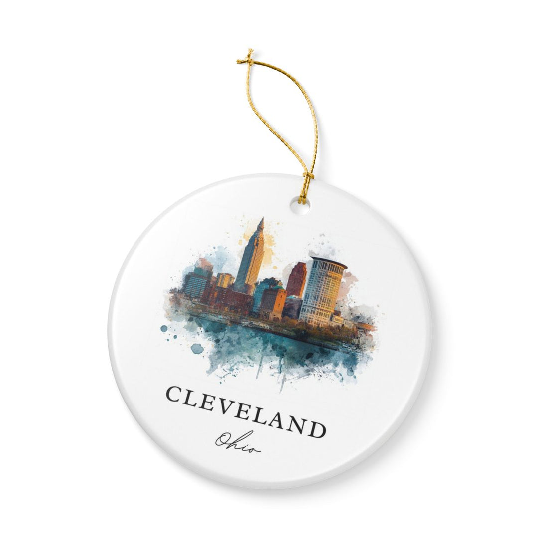 Cleveland Ohio Ornament: Unique Cleveland Souvenir, Cleveland Ohio Xmas Decor, and Authentic Cleveland Gift