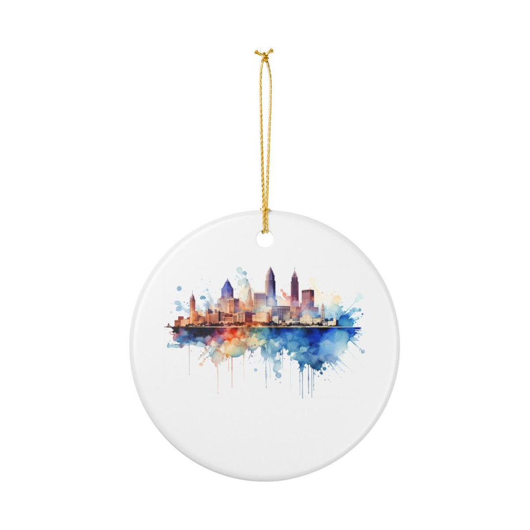 Cleveland Ohio Ornament: Unique Cleveland Souvenir, Cleveland Ohio Xmas Decor, and Authentic Cleveland Gift