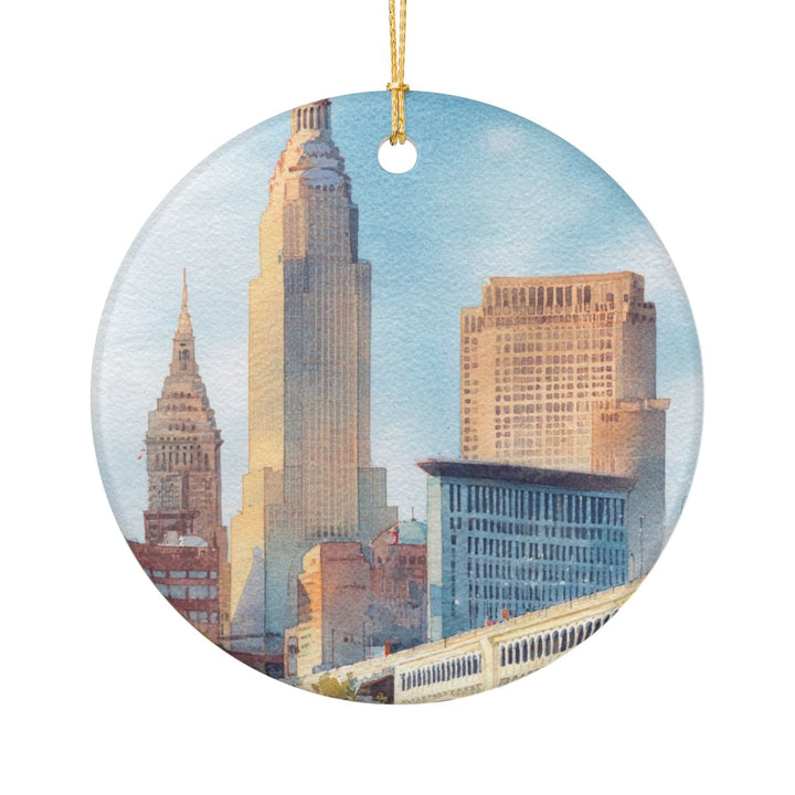 Cleveland Ohio Ornament: Unique Cleveland Souvenir, Cleveland Ohio Xmas Decor, and Authentic Cleveland Gift