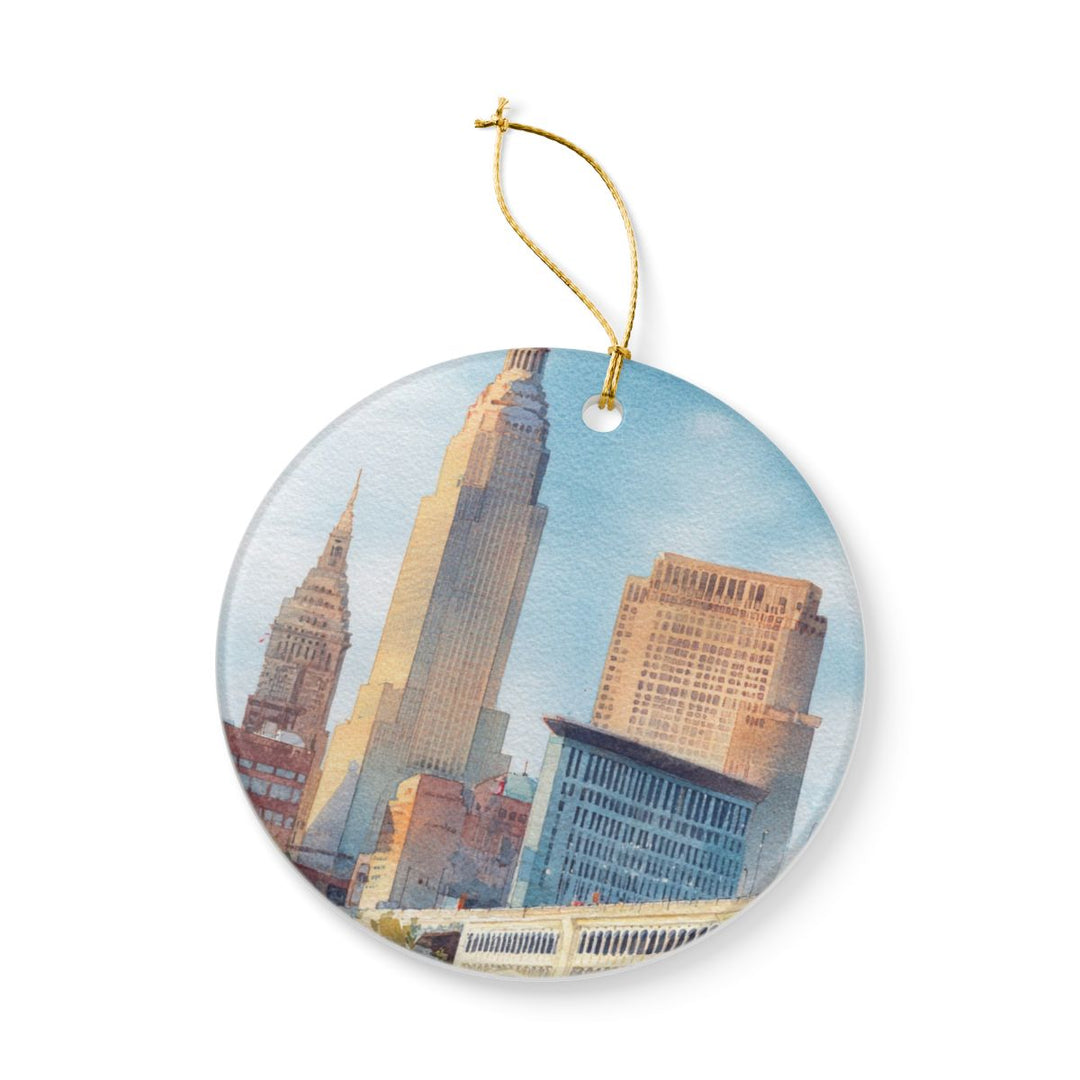 Cleveland Ohio Ornament: Unique Cleveland Souvenir, Cleveland Ohio Xmas Decor, and Authentic Cleveland Gift