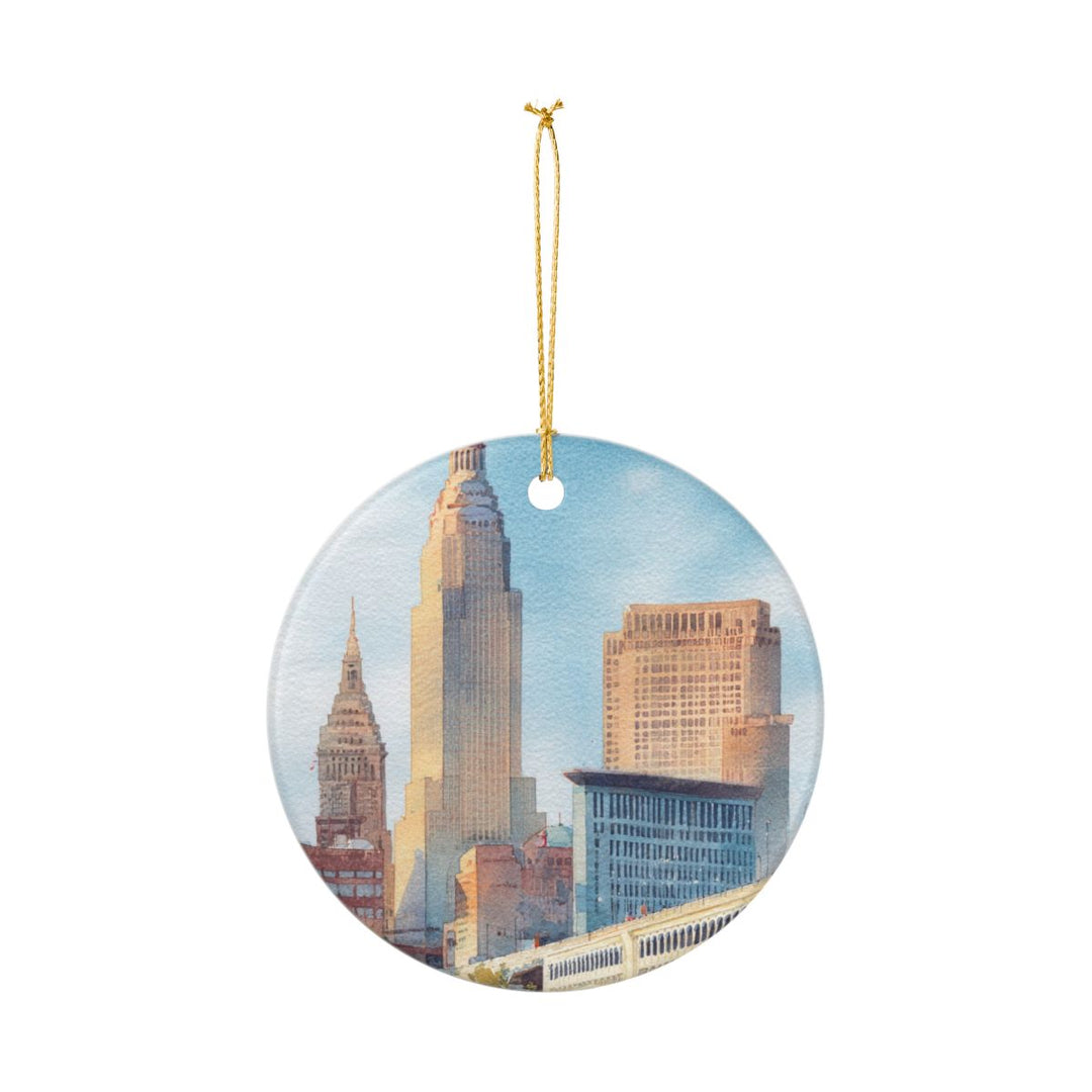 Cleveland Ohio Ornament: Unique Cleveland Souvenir, Cleveland Ohio Xmas Decor, and Authentic Cleveland Gift