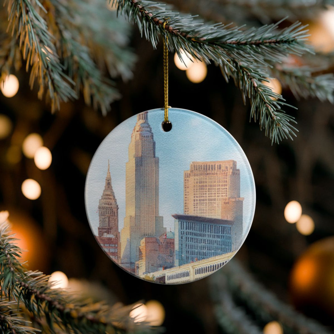 Cleveland Ohio Ornament: Unique Cleveland Souvenir, Cleveland Ohio Xmas Decor, and Authentic Cleveland Gift