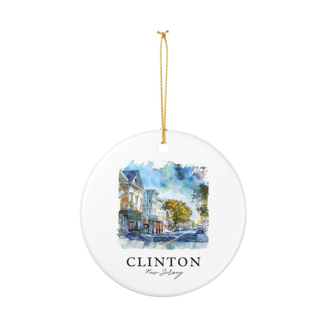 Clinton New Jersey New Jersey Ornament: Unique Clinton New Jersey Souvenir, Clinton New Jersey New Jersey Xmas Decor, and Authentic Clinton New Jersey Gift