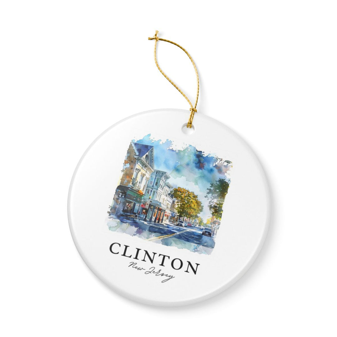 Clinton New Jersey New Jersey Ornament: Unique Clinton New Jersey Souvenir, Clinton New Jersey New Jersey Xmas Decor, and Authentic Clinton New Jersey Gift