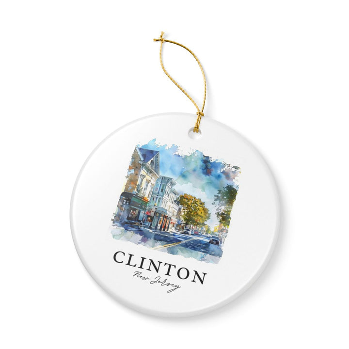 Clinton New Jersey New Jersey Ornament: Unique Clinton New Jersey Souvenir, Clinton New Jersey New Jersey Xmas Decor, and Authentic Clinton New Jersey Gift