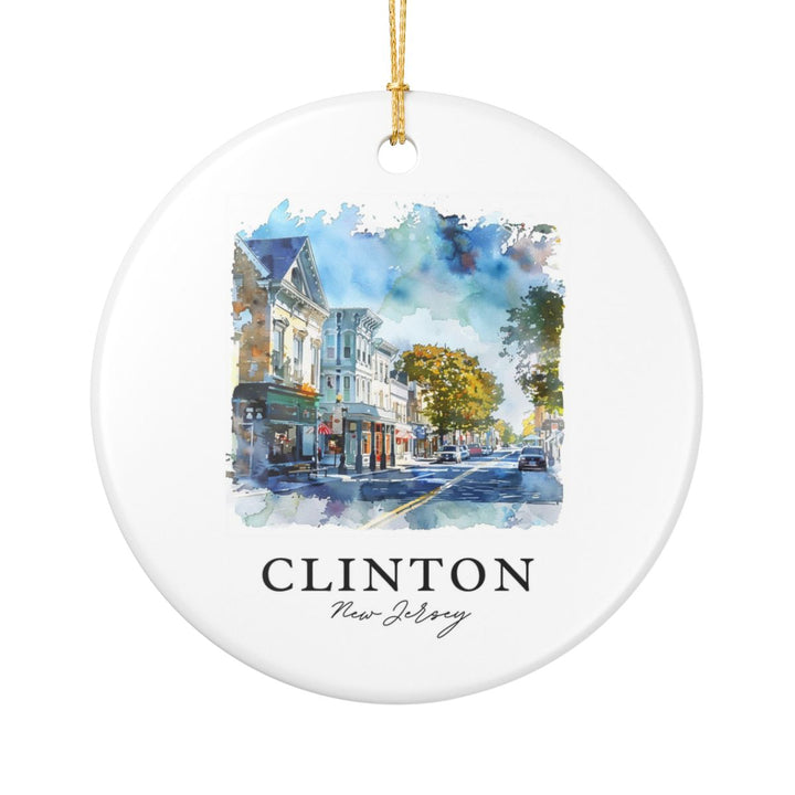 Clinton New Jersey New Jersey Ornament: Unique Clinton New Jersey Souvenir, Clinton New Jersey New Jersey Xmas Decor, and Authentic Clinton New Jersey Gift