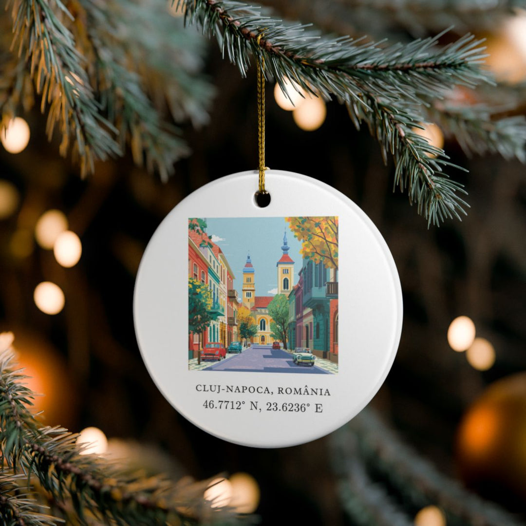 Cluj Napoca Romania Ornament: Unique Cluj Napoca Souvenir, Cluj Napoca Romania Xmas Decor, and Authentic Cluj Napoca Gift