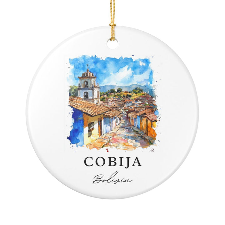 Cobija Bolivia Ornament: Unique Cobija Souvenir, Cobija Bolivia Xmas Decor, and Authentic Cobija Gift