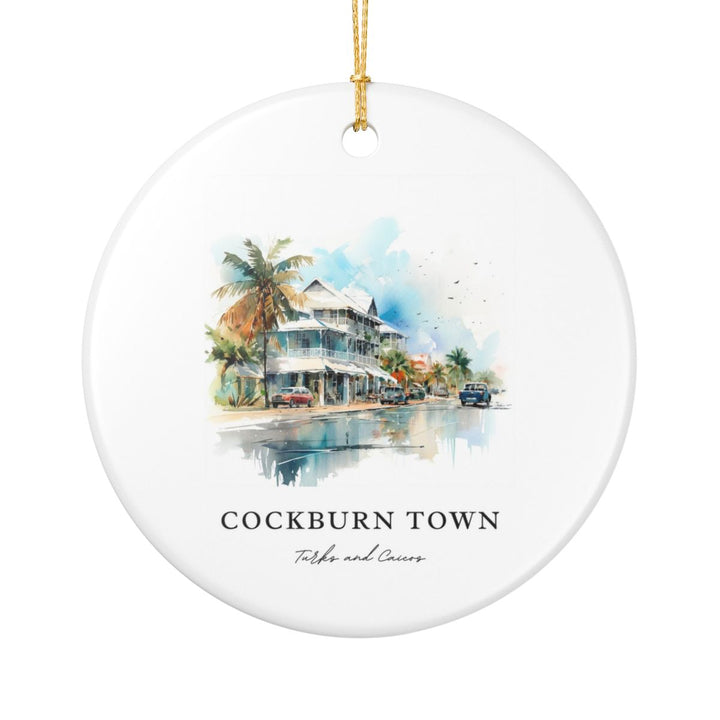 Cockburn Town Turks and Caicos Ornament: Unique Cockburn Town Turks and Caicos Souvenir, Cockburn Town Turks and Caicos Xmas Decor, and Authentic Cockburn Town Turks and Caicos Gift