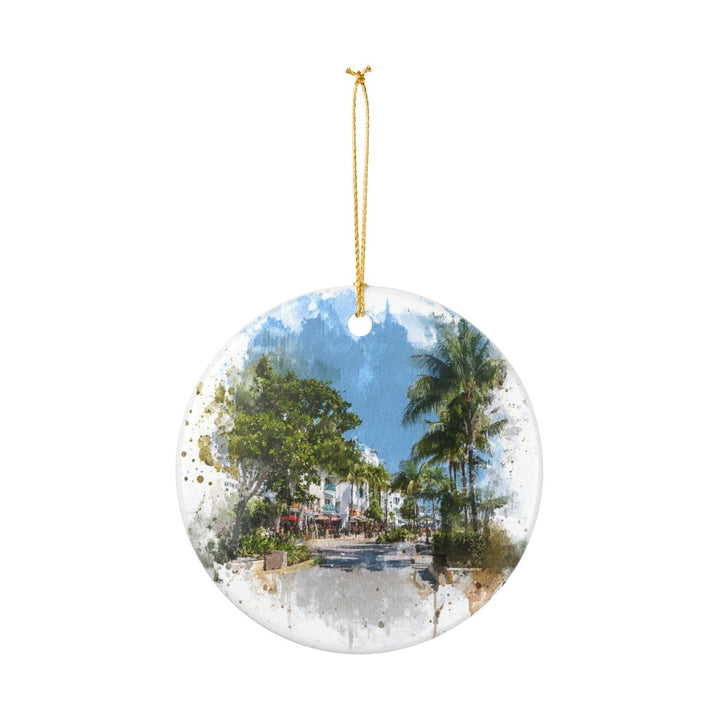 Coconut Grove Miami FL Ornament: Unique Coconut Grove Miami Souvenir, Coconut Grove Miami Florida Xmas Decor, and Authentic Coconut Grove Miami Gift