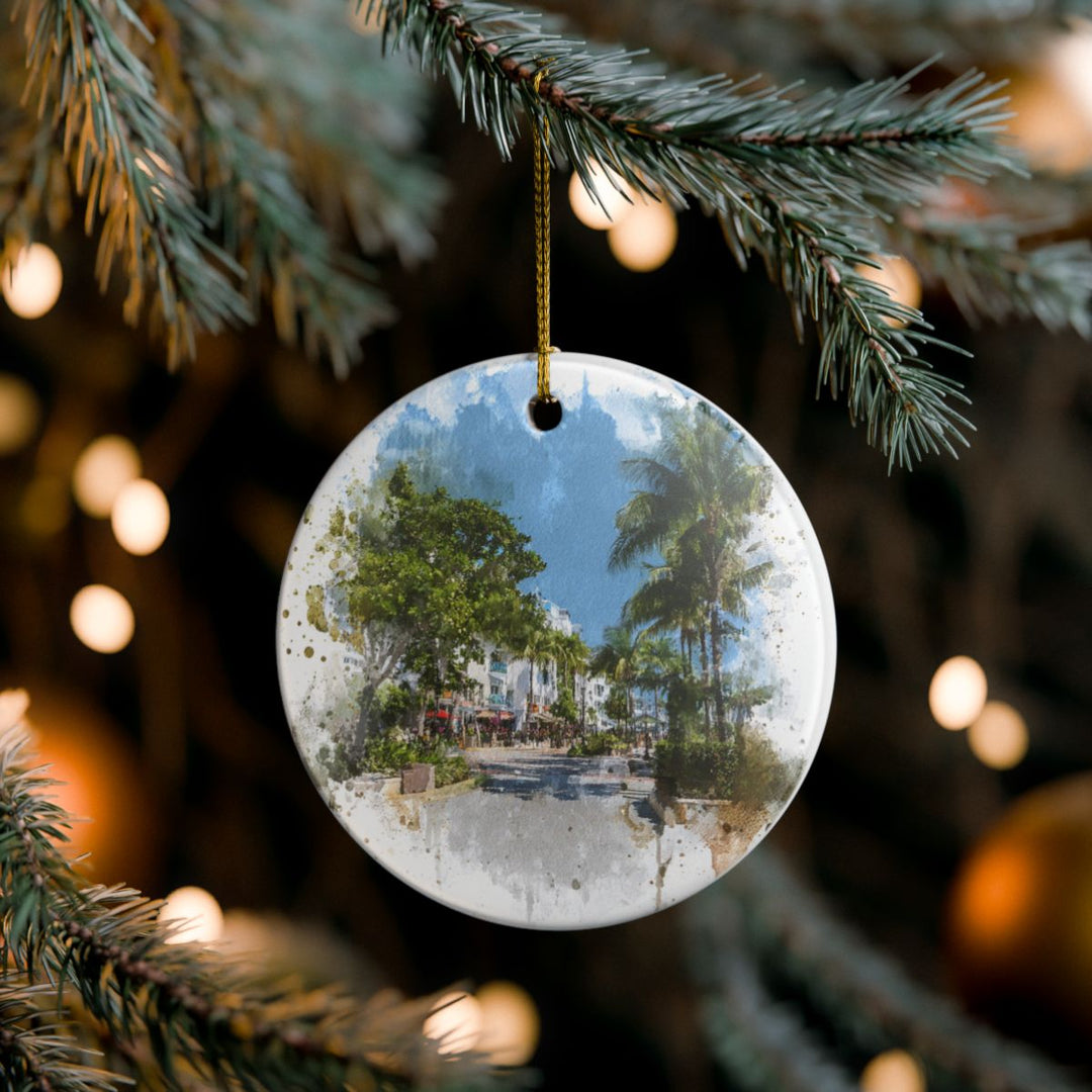 Coconut Grove Miami FL Ornament: Unique Coconut Grove Miami Souvenir, Coconut Grove Miami Florida Xmas Decor, and Authentic Coconut Grove Miami Gift