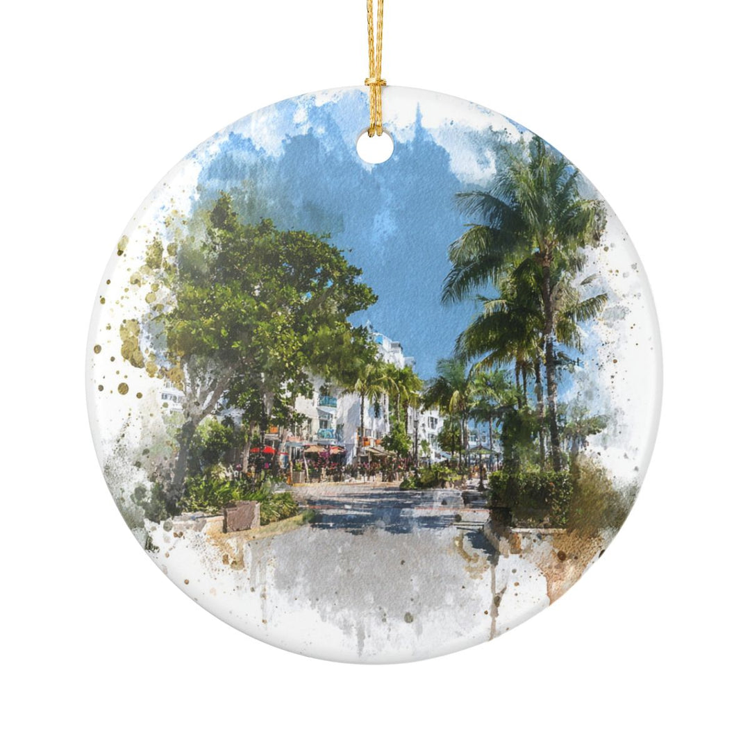 Coconut Grove Miami FL Ornament: Unique Coconut Grove Miami Souvenir, Coconut Grove Miami Florida Xmas Decor, and Authentic Coconut Grove Miami Gift