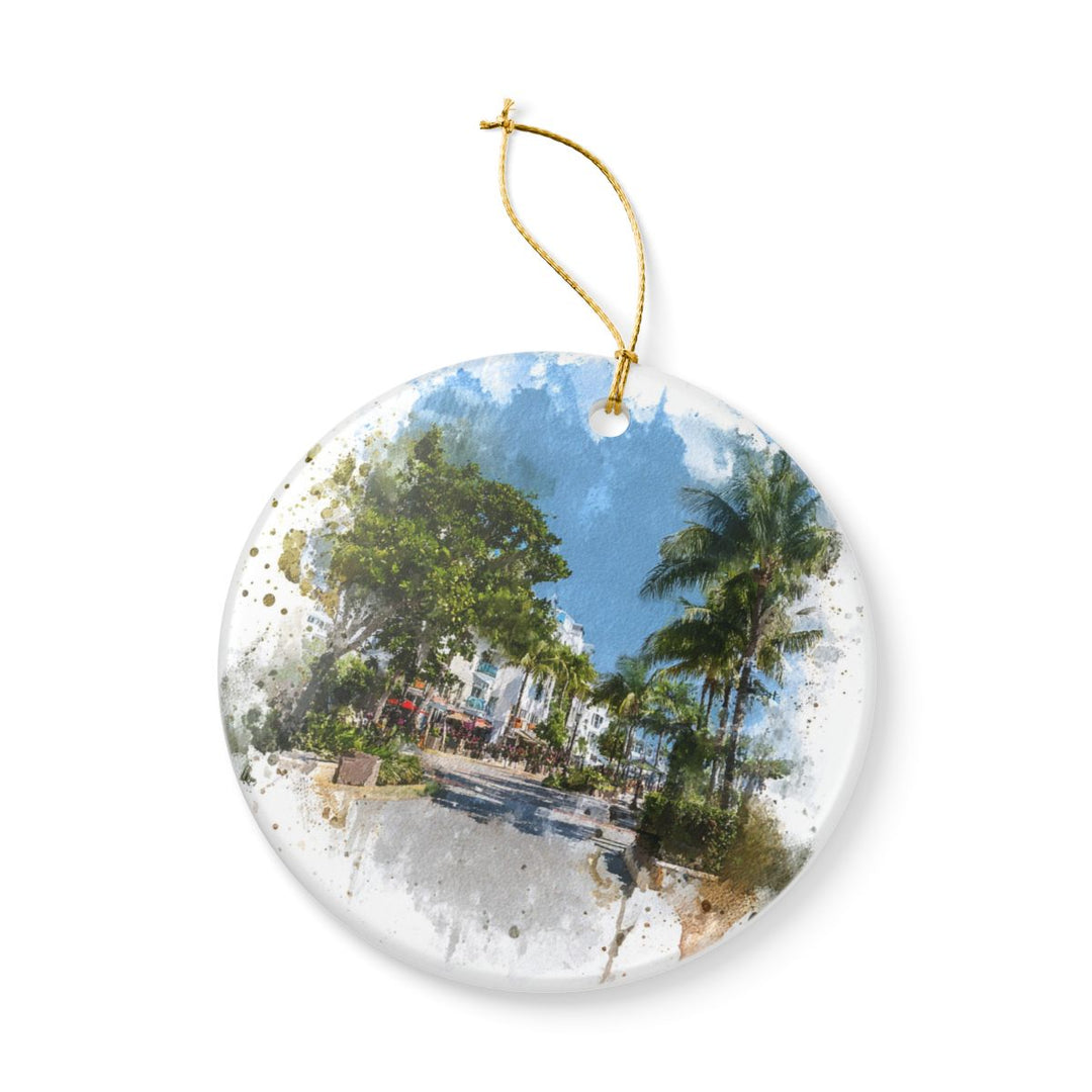 Coconut Grove Miami FL Ornament: Unique Coconut Grove Miami Souvenir, Coconut Grove Miami Florida Xmas Decor, and Authentic Coconut Grove Miami Gift