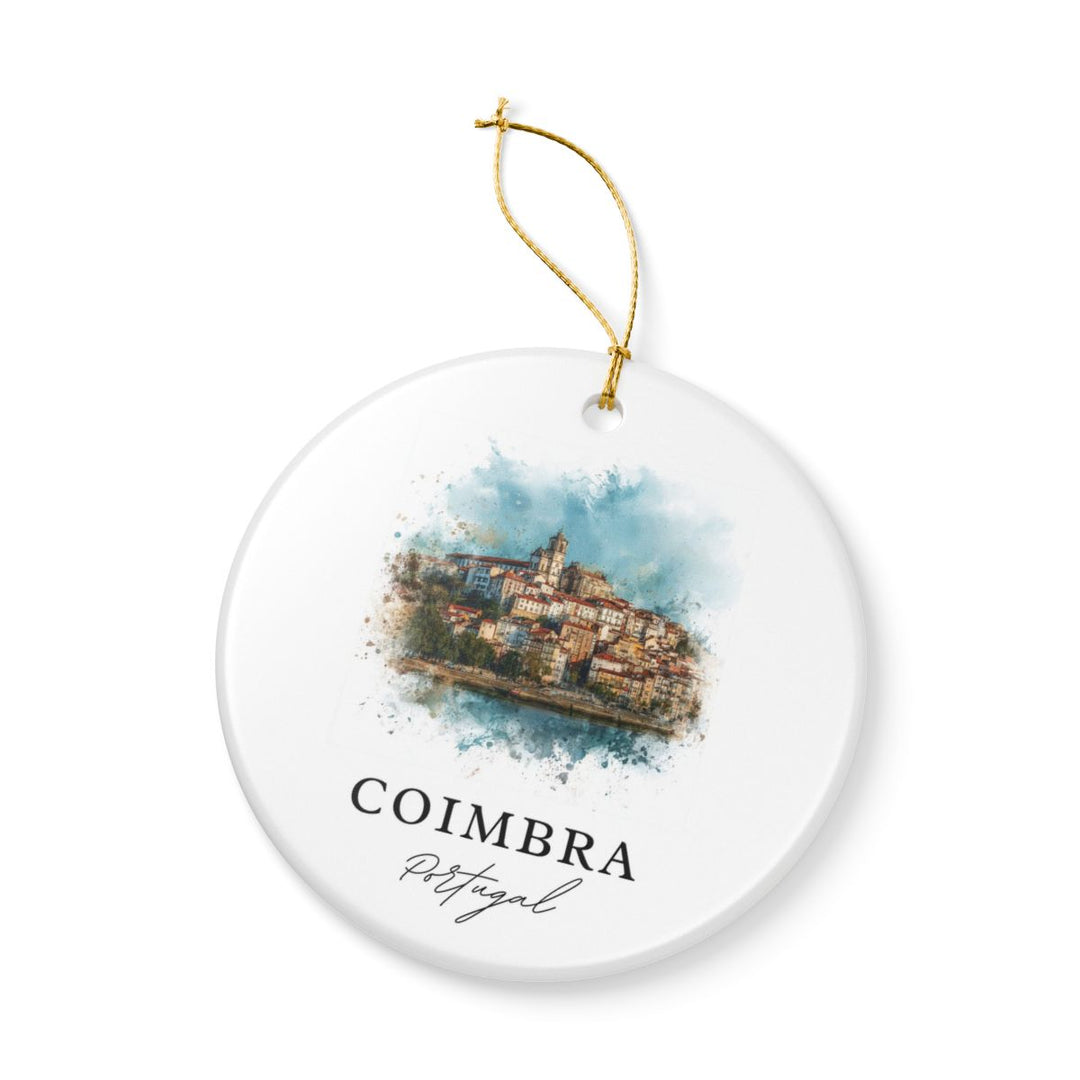 Coimbra Portugal Ornament: Unique Coimbra Portugal Souvenir, Coimbra Portugal Xmas Decor, and Authentic Coimbra Portugal Gift