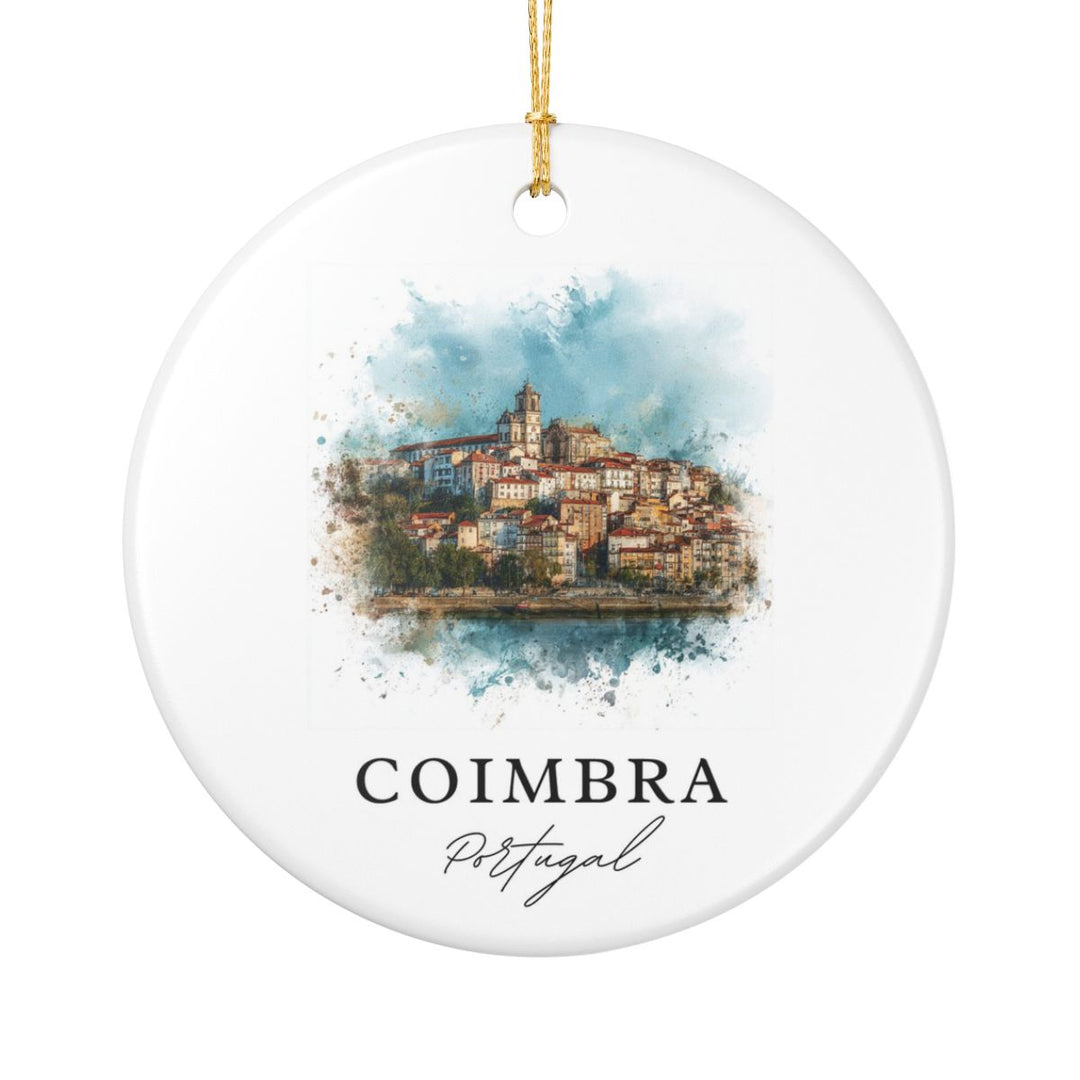 Coimbra Portugal Ornament: Unique Coimbra Portugal Souvenir, Coimbra Portugal Xmas Decor, and Authentic Coimbra Portugal Gift