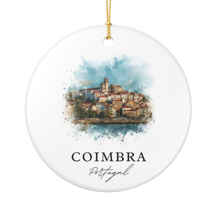 Coimbra Portugal Ornament: Unique Coimbra Portugal Souvenir, Coimbra Portugal Xmas Decor, and Authentic Coimbra Portugal Gift