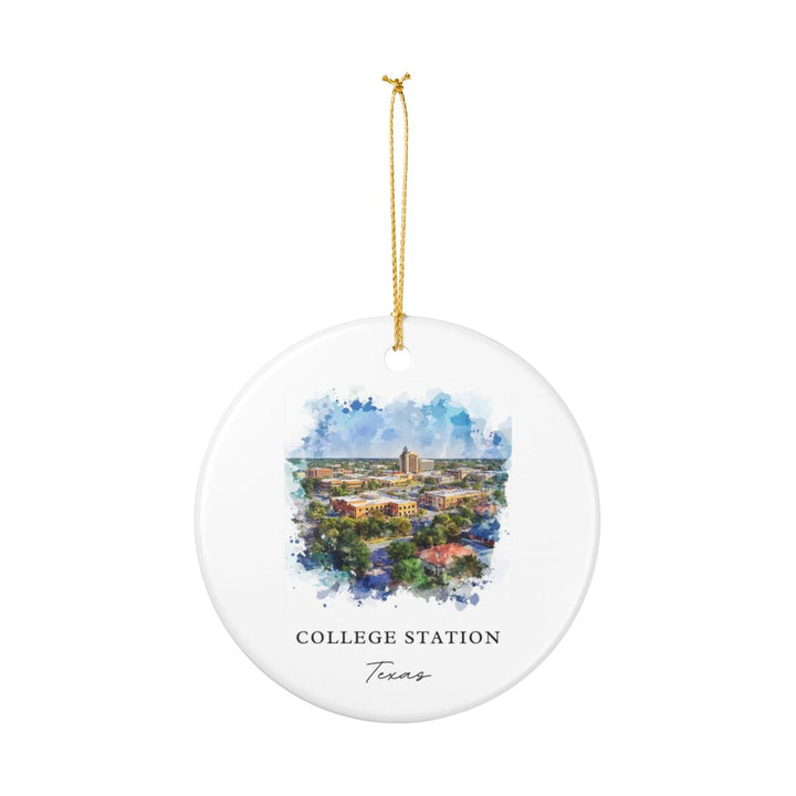 College Station Texas Ornament: Unique College Station Souvenir, College Station Texas Xmas Decor, and Authentic College Station Gift
