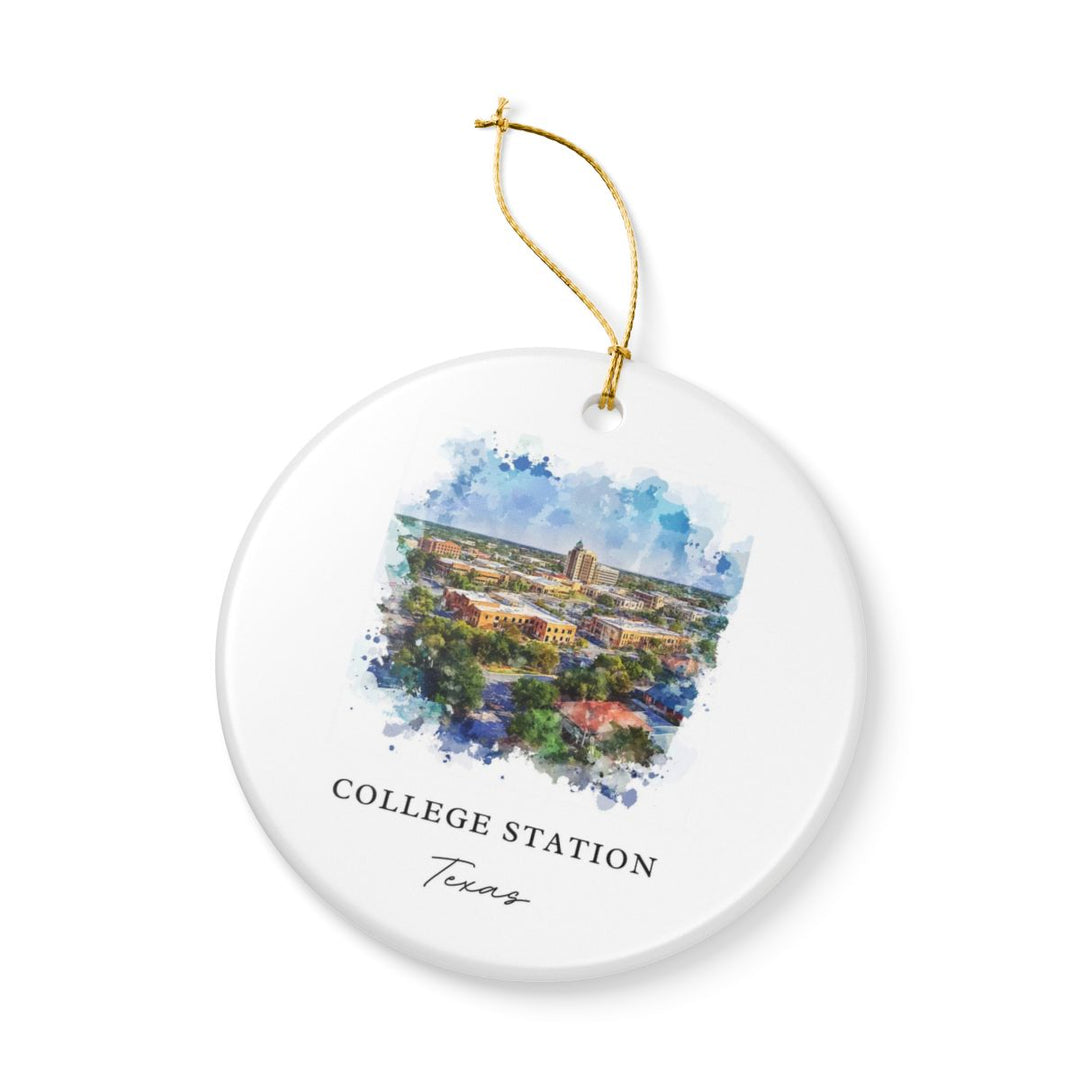 College Station Texas Ornament: Unique College Station Souvenir, College Station Texas Xmas Decor, and Authentic College Station Gift