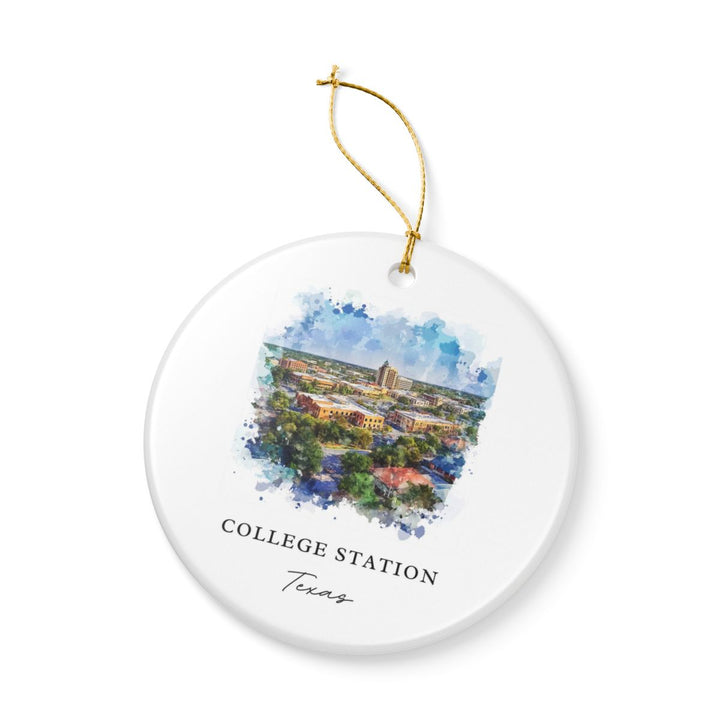 College Station Texas Ornament: Unique College Station Souvenir, College Station Texas Xmas Decor, and Authentic College Station Gift