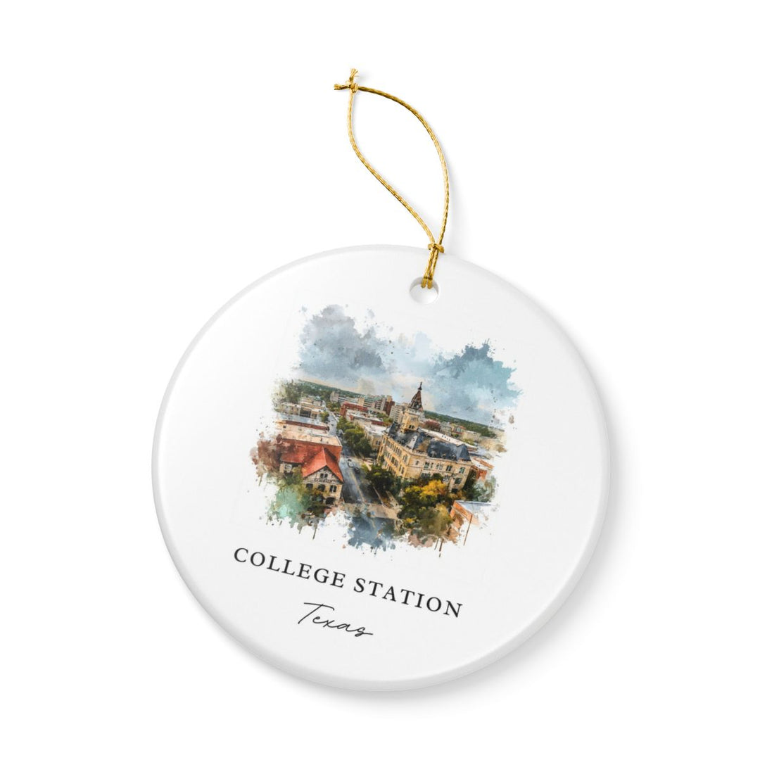 College Station Texas Ornament: Unique College Station Souvenir, College Station Texas Xmas Decor, and Authentic College Station Gift