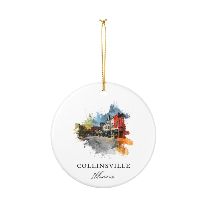 Collinsville Illinois Ornament: Unique Collinsville Souvenir, Collinsville Illinois Xmas Decor, and Authentic Collinsville Gift