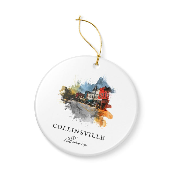 Collinsville Illinois Ornament: Unique Collinsville Souvenir, Collinsville Illinois Xmas Decor, and Authentic Collinsville Gift