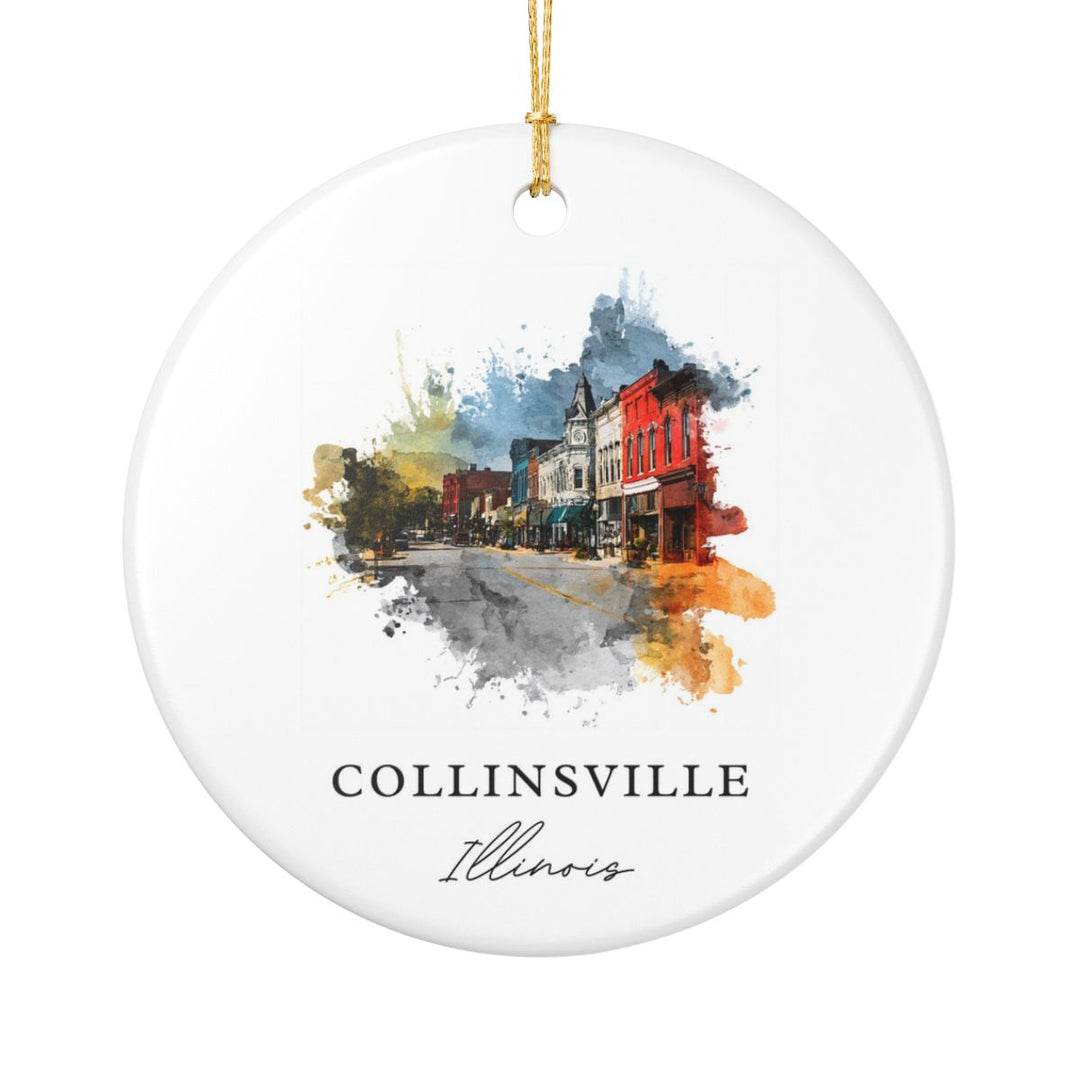 Collinsville Illinois Ornament: Unique Collinsville Souvenir, Collinsville Illinois Xmas Decor, and Authentic Collinsville Gift