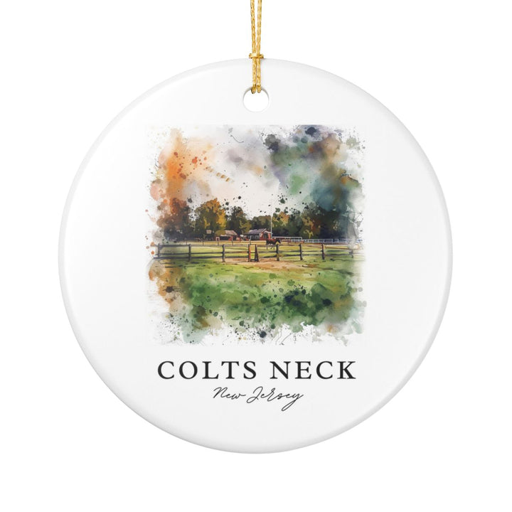 Colts Neck New Jersey Ornament: Unique Colts Neck Souvenir, Colts Neck New Jersey Xmas Decor, and Authentic Colts Neck Gift